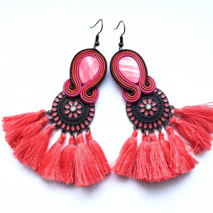 Coral kolczyki sutasz