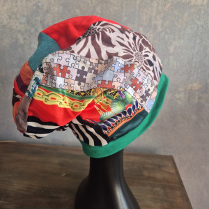 Czapka patchworkowa Smerfetka
