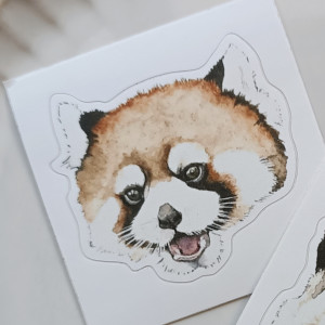 Duża naklejka panda ruda