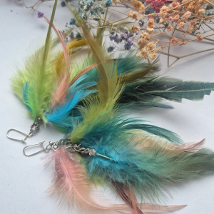 Kolczyki pióra  energetyczne leciutkie