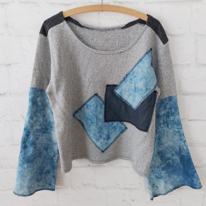 Upcycling — Bluza z dżinsem