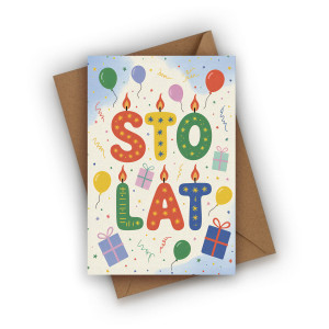 Kartka urodzinowa- STO LAT