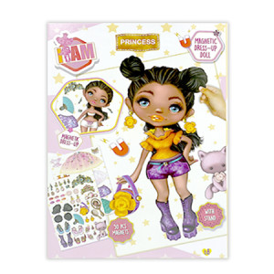 nowa magnetic-dress up doll i am princess, magnetyczne ubranka, ubranka na magnesy zabawka dla dziewczynki