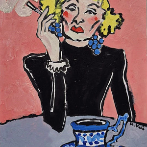 obraz ręcznie malowany portret lili marleen