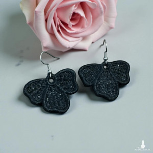 Haftowane kolczyki - czarne