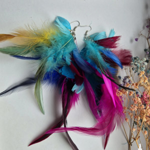 Kolczyki pióra  energetyczne leciutkie