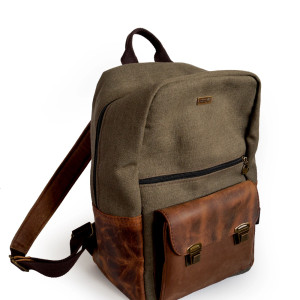 Plecak brezent skóra Samolotowy bagaż podręczny męski unisex