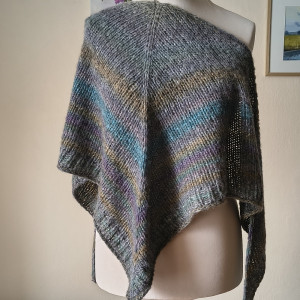 Przed burzą - cudownie miękka chusta z alpaki i merino extrafine