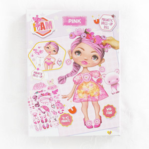 nowa magnetic-dress up doll i am Pink, magnetyczne ubranka, ubranka na magnesy zabawka dla dziewczynki