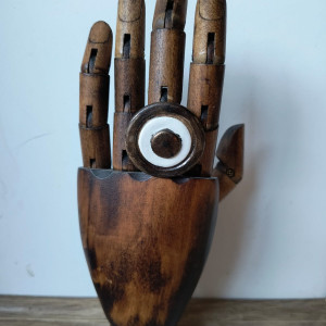 Pierścionek czarno-biały okrąg