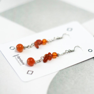 Wiszące kolczyki - energetyczny pomarańcz