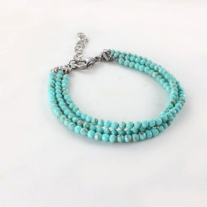 Bransoletka "Turkusowa Fala" – Magnezyt potrójnie!