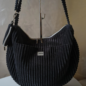 Torba Indiana sztruksowa czarna
