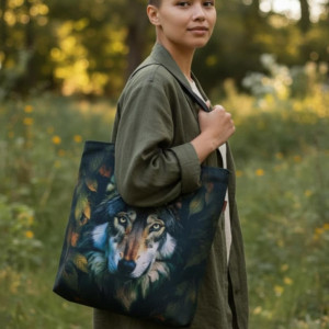 Torba zakupowa wodoodporna wilk