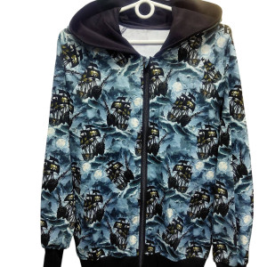 Bluza rozpinana z kapturem pirackie statki 152/158