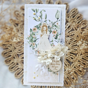 Kartka komunijna dla dziewczynki