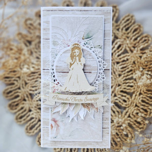 Kartka komunijna dla dziewczynki