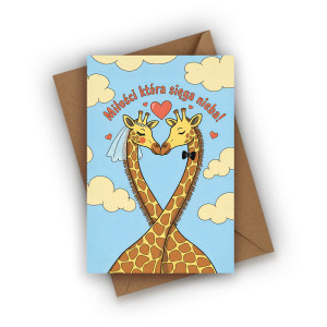 Kartka ślubna- Miłości, która sięga nieba