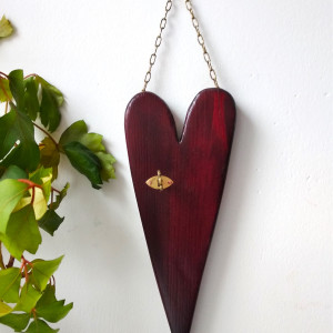 Dekoracyjne serce z drewna - „Symbol miłości”.