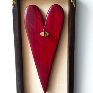 Serce dekoracyjne z drewna -  „Dla kogoś bliskiego”