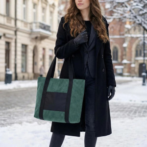 Torba Elena XXL butelkowa zieleń polski produkt