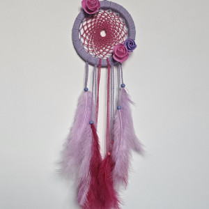 Łapacz snów fioletowo-malinowy