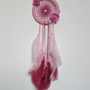 Łapacz snów różowo-malinowy