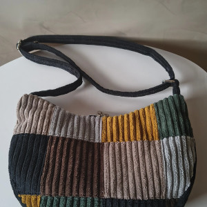 Torba sztruksowa Indianka - patchwork