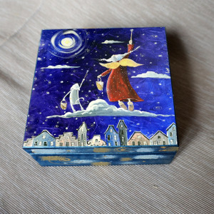 Szkatułka "Magiczne gwiazdki marzeń" 16x16 cm