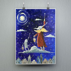 Plakat "Magiczne gwiazdki marzeń" 30x42 cm