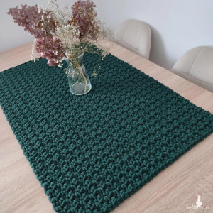 Bieżnik prostokątny ze sznurka szydełkowy 50cmx80cm