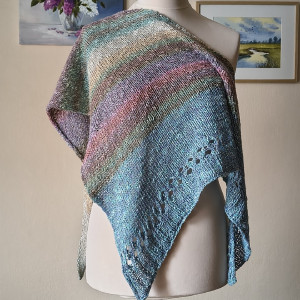 Ciekawe pastele - uniwersalna chusta z lnem i wełenką merino