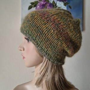 Kolory jesieni - miła, puchata, ciepła czapka