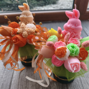 Wielkanocny box wykonany z świec sojowych