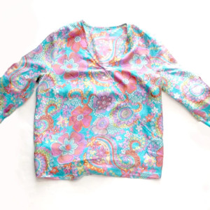 nowa bluzka boho, jedwabna bluzka we wzory, kolorowa bluzka długi rękaw, jedwabna bluzeczka w kwiaty, bluzka z jedwabiu naturalnego, prawdziwy jedwab bluzeczka