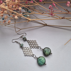 Kolczyki z chryzokolą