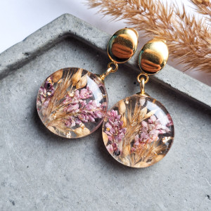 Kolczyki z polnymi kwiatami