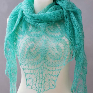 Chusta mgiełka gail w turkusie