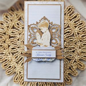 Kartka komunijna dla chłopca