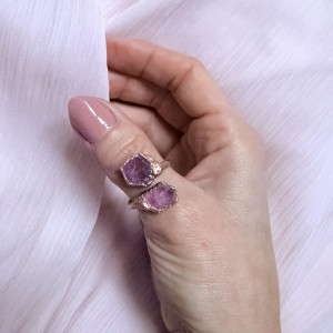 miedziany pierścionek z rubinem RubyLove r.17