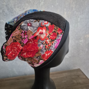 Czapka Smerfetka patchworkowa