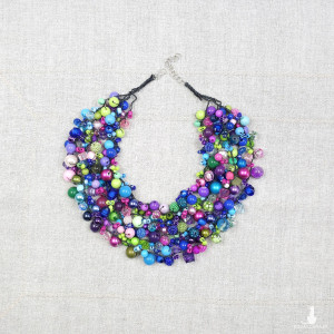 7023 Bogaty naszyjnik grono – wielokolorowa kompozycja