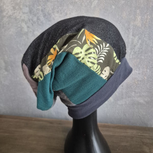 Czapka Smerfetka patchworkowa dluga