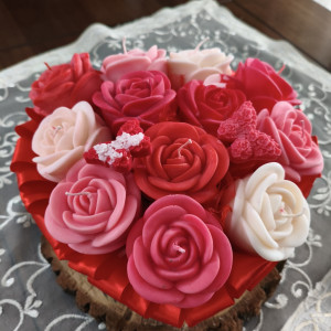 Candle Flower box XL wykonany z naturalnych świec sojowych z aromatem kwiatowym i nutką maliny