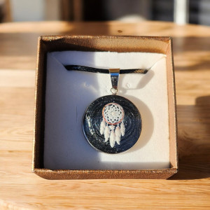 Naszyjnik z żywicy – Łapacz Snów / Rękodzieło