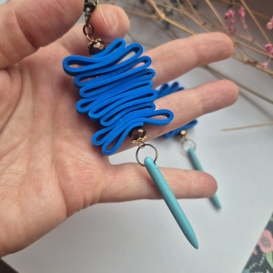 klipsy leciutkie niebieskie