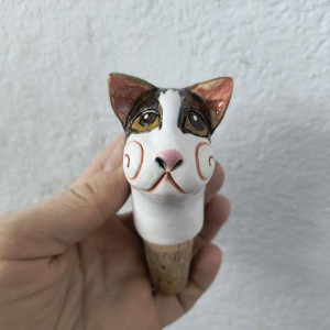 Kot korek czano-biały