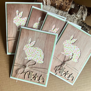 359-Wielkanoc-komplet 5 kartek z zajączkiem
