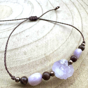 Bransoletka kamienie naturalne ametyst sodalit