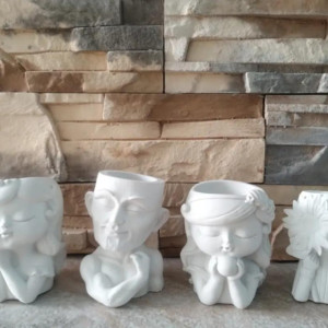 Doniczki z gipsu ceramicznego